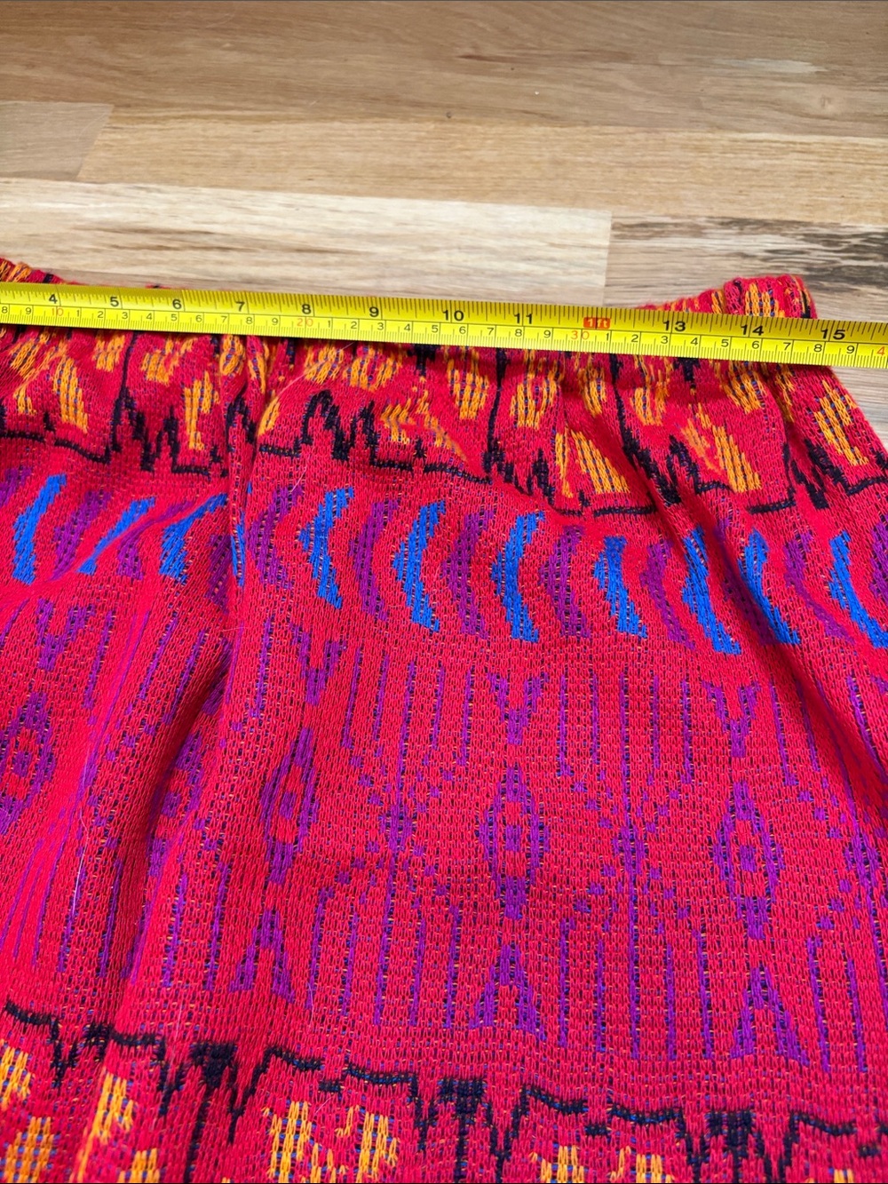 Vibrant Red Patterned Knit Maxi Skirt - Picture 5 of 13